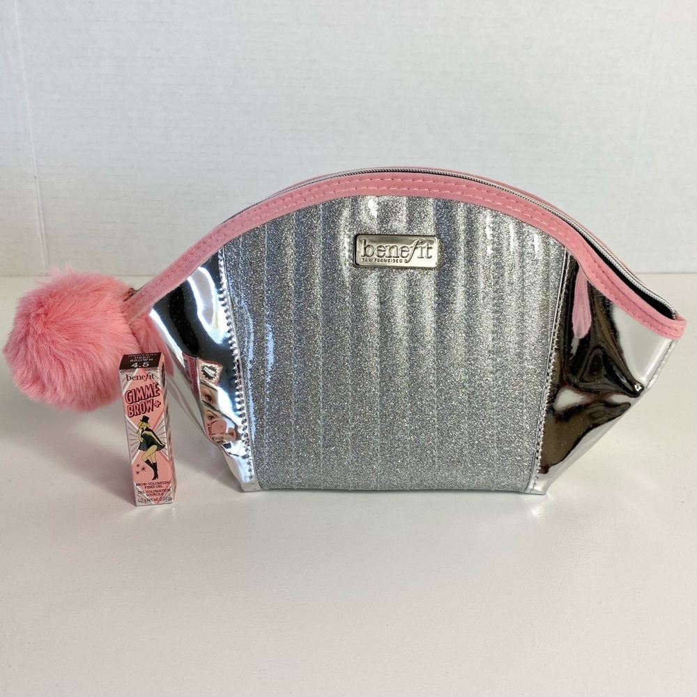 Benefit Makeup Bag & Gimme Brow+ Fiber Gel Brown